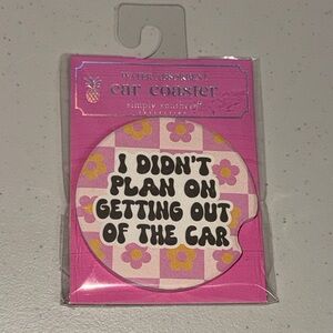 Simply Southern Car Coaster Water Absorbent Stoneware  2.5” New in Package